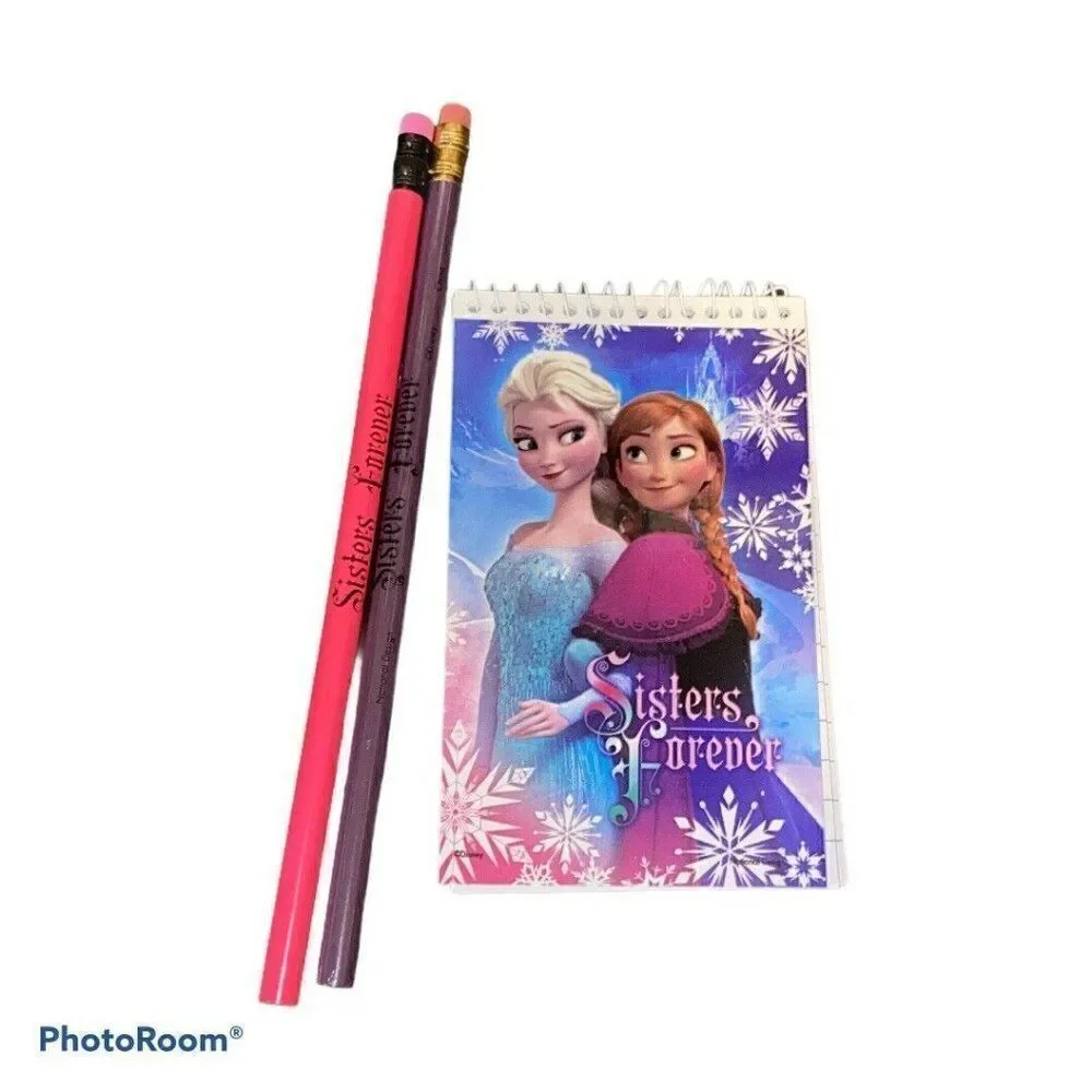 Disney Frozen Pencil Pouch 2 Pencils & Notepad Set